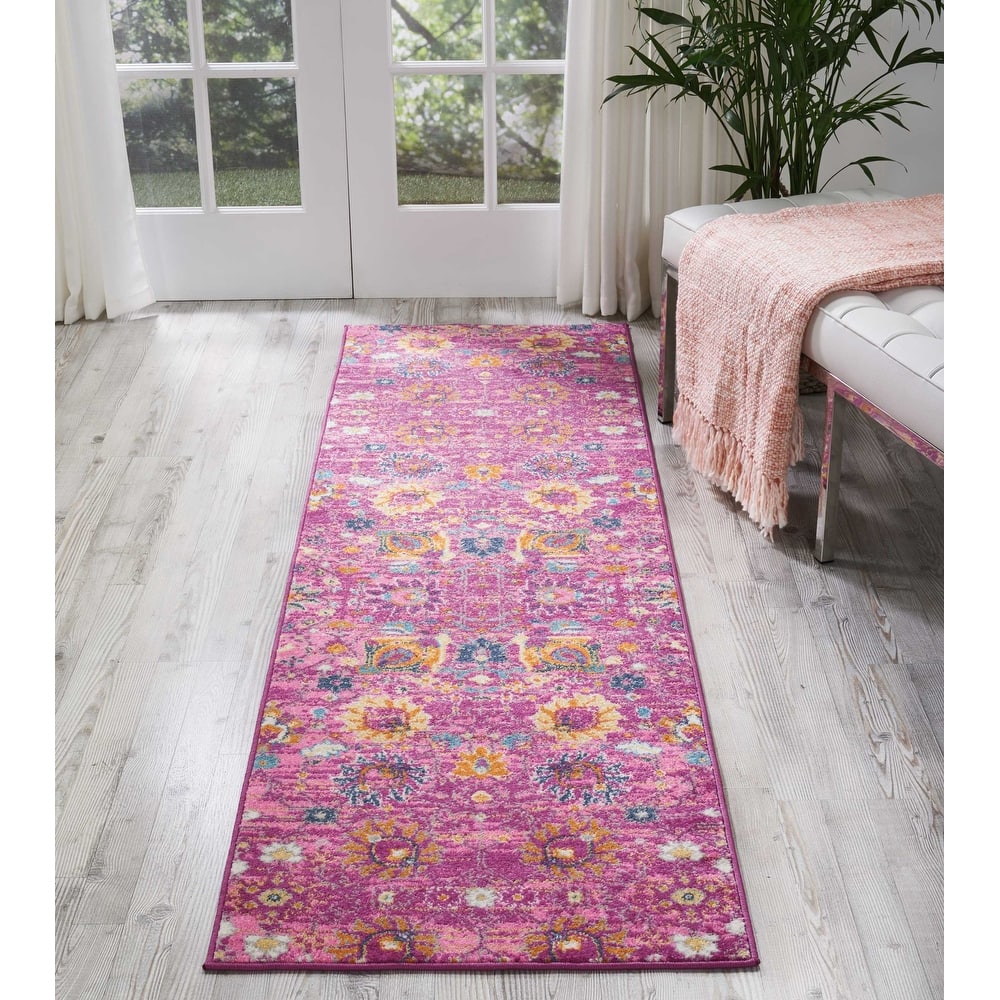 Nourison Passion Boho French Country Floral Area Rug.