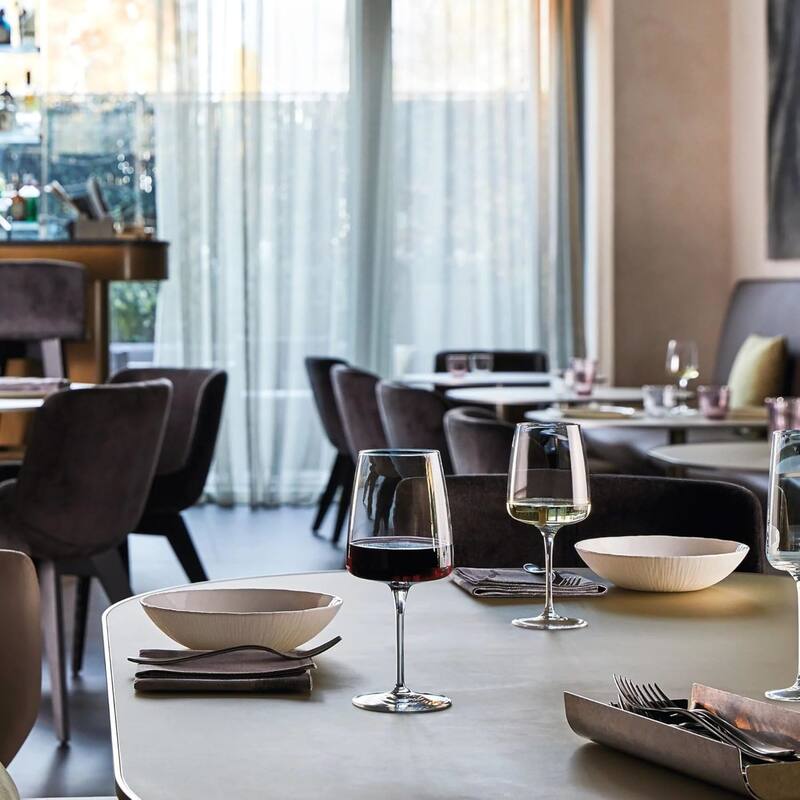 Bormioli Rocco Set of 4 Planeo Rosso Red Wine Glasses - 15.25 oz