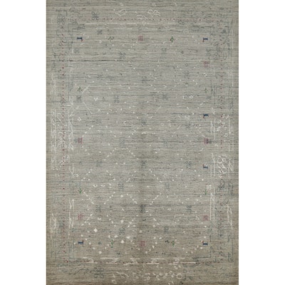 Tribal Gabbeh Indian Area Rug Handmade Wool Carpet - 5'6" x 7'7"