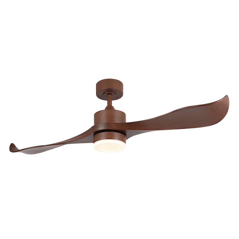 WINGBO 52 inch 2 Blades Modern Ceiling Fan with Lights and Remote - N/A