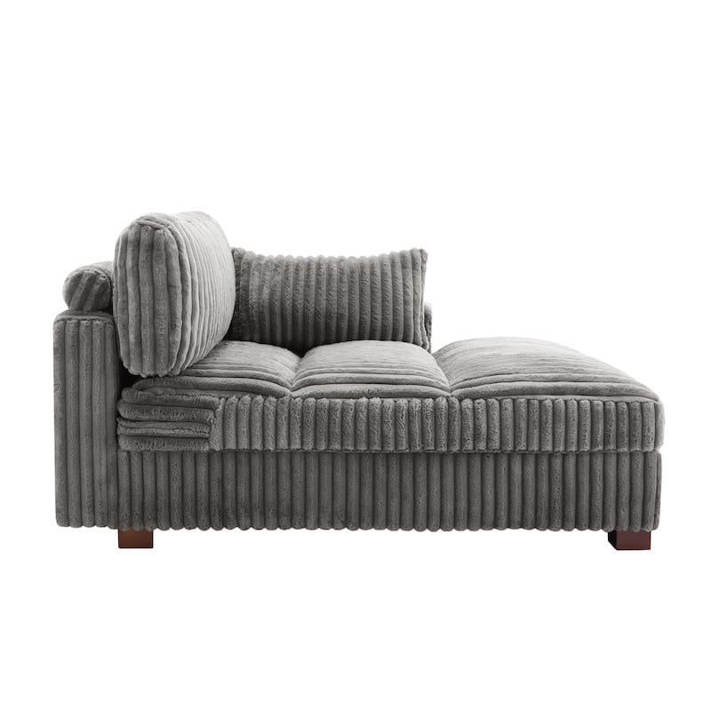 Oversized L-Shape Upholstered Chaise Lounge Sofa Couch