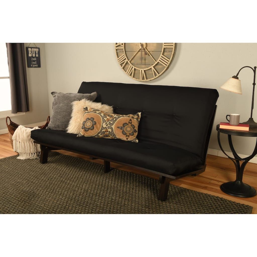 Somette Carson Full-size Futon Set in Java Finish with Twill Mattress