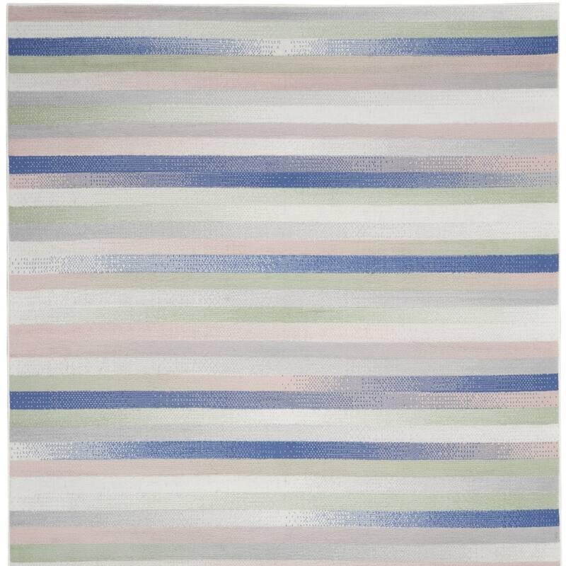 Jozar Power Loomed Distressed Abstract Modern Non Skid Stain Resistant Area Rug By HomeRoots - 120' X '84' X '0.39