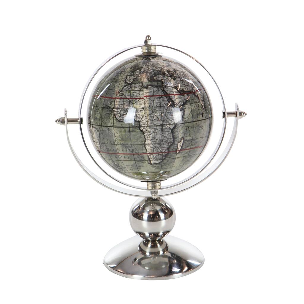 Stainless Steel Metal Globe - Silver - Roche River Decor