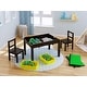 preview thumbnail 5 of 4, UTEX-2 in 1 Kids Large Activity Lego Table with Storage, Espresso