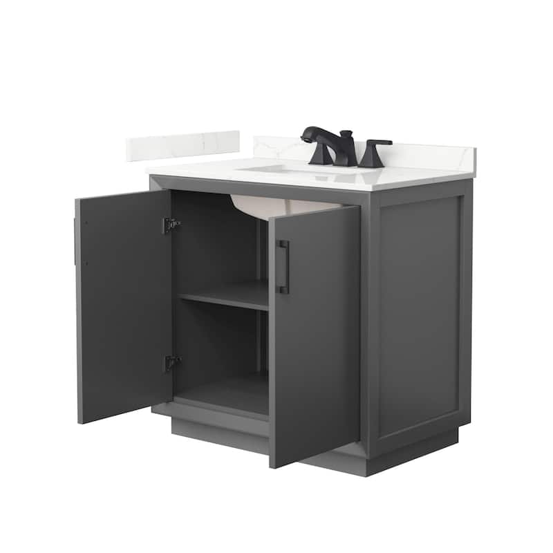 Wyndham Collection WCF414136S-QTZ-US3MXX Strada 36" Free Standing