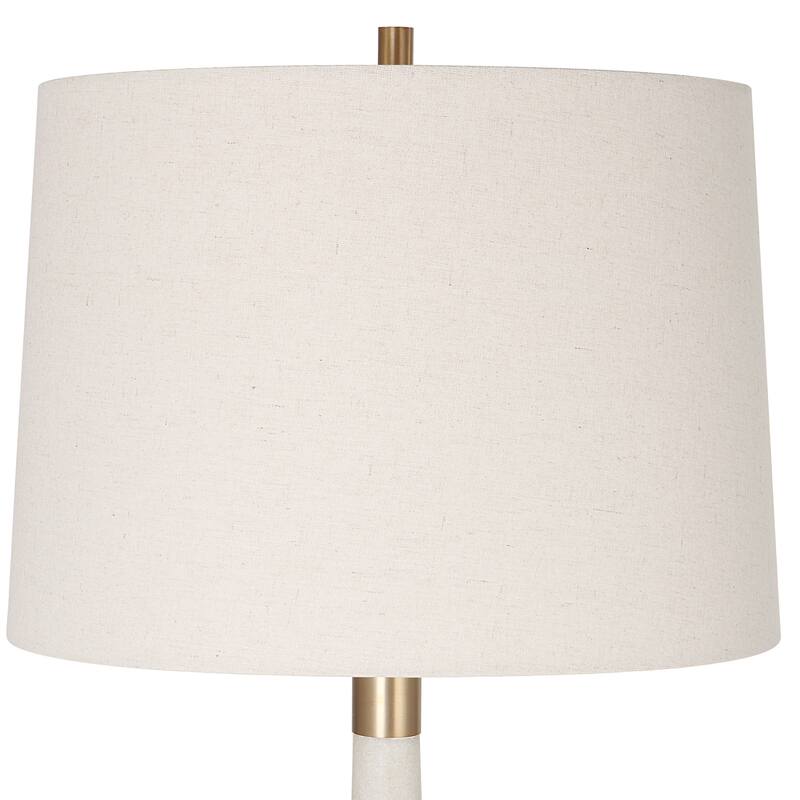 Flared Base Table Lamp with Tapered Drum Shade - 35.5" - Cream