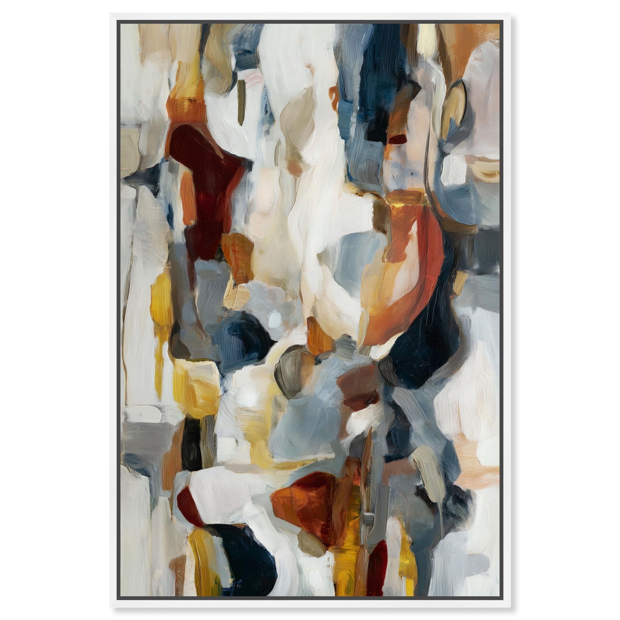 Linen Taupe Flow III Abstract Wall Art Canvas Print by Art Remedy