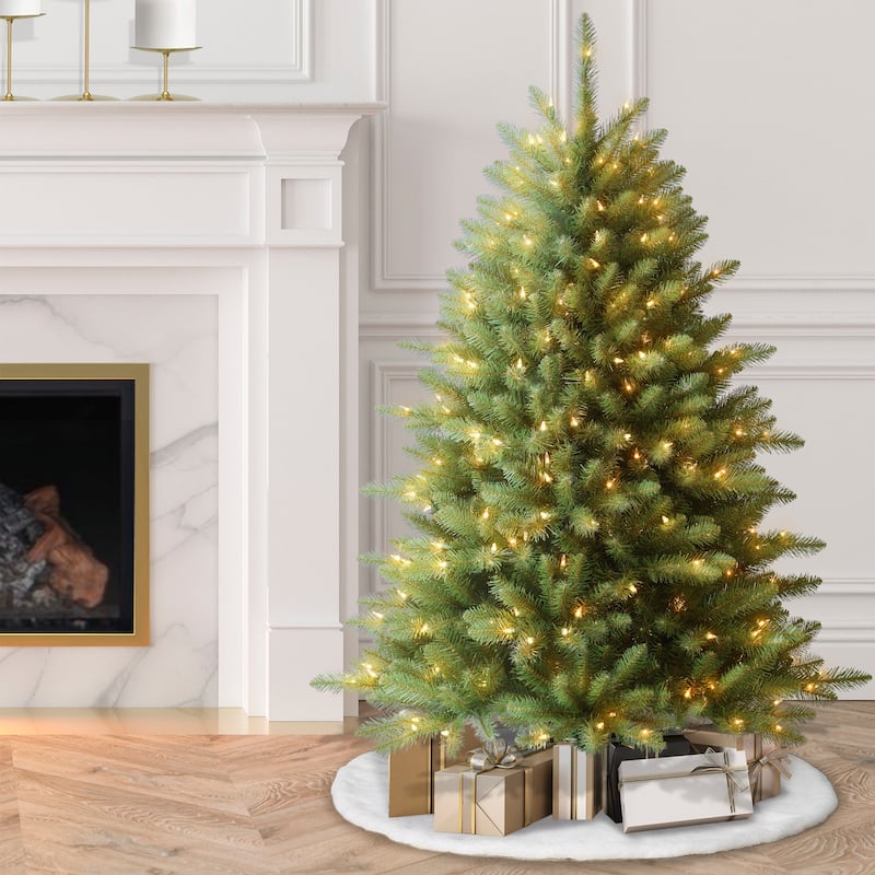 Puleo International 4.5 ft. Pre-Lit Fraser Fir Artificial Christmas Tree - 4.5' - 4.5 Foot
