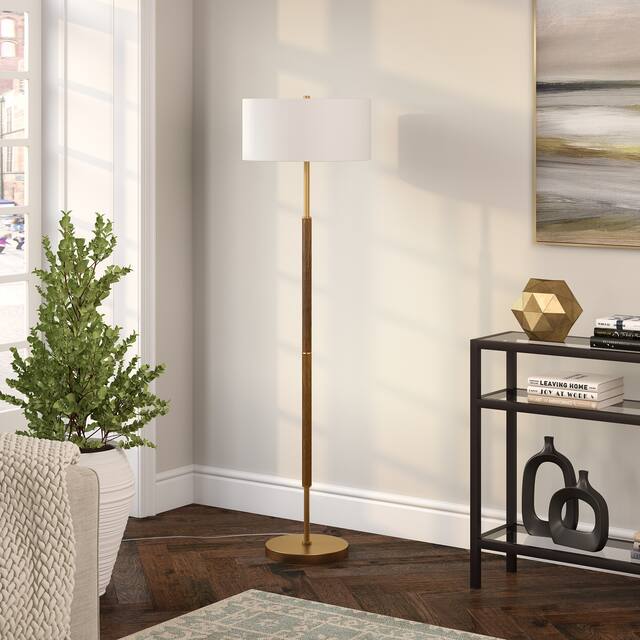 Silver Orchid Gotho Pedestal Contemporary Floor Lamp