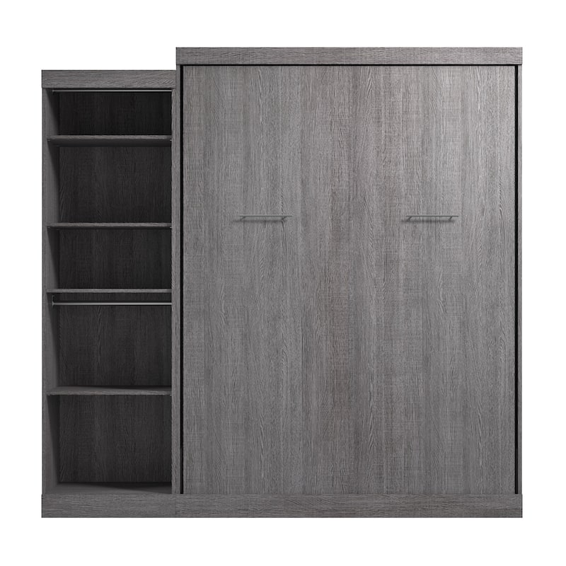 Nebula Queen Murphy Bed with Closet Organizer (90W) by Bestar