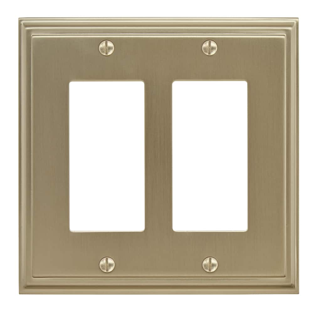 Mulholland 2 Rocker Golden Champagne Wall Plate - 2 Rocker