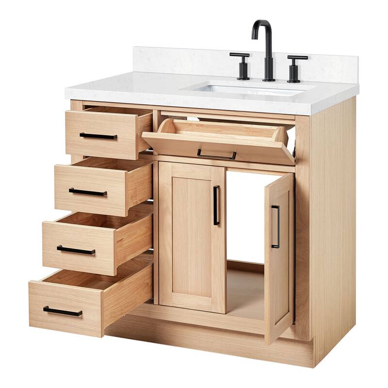 Ariel T036SRCQRVO Hepburn 36" Free Standing Single Basin Vanity Set