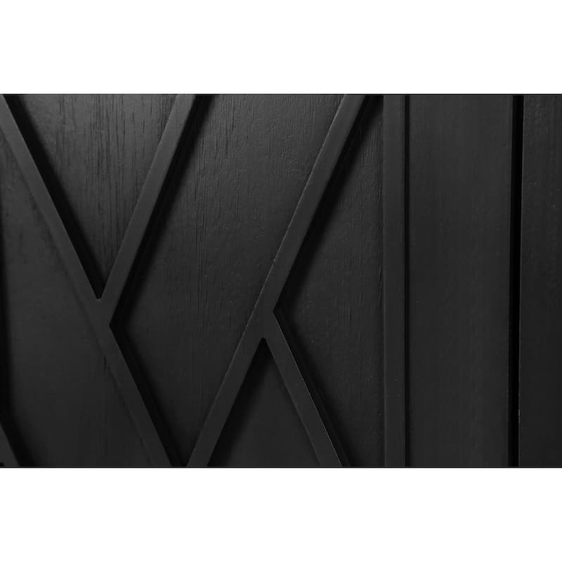 60 inches Modern Farmhouse Accent Cabinet with 4 Doors and Adjustable Shelf