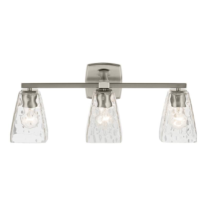 Kichler Lighting Marant 23.75" 3-Light Vanity Light with Clear Water Glass in Brushed Nickel