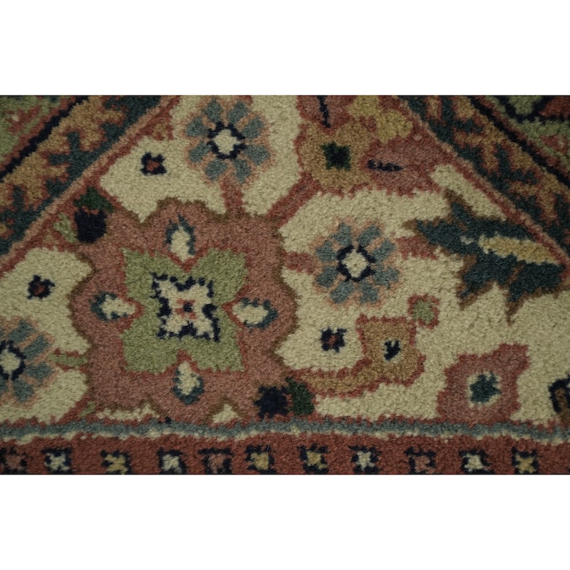 Hand Knotted Oriental 100% Wool Carpet Traditional All-Over Navy Blue & Blues Tabriz Area Rug - 8' 10'' X 5' 9''