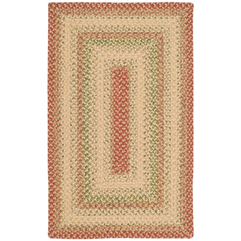 SAFAVIEH, Handmade Braided Adelajde Country Rug - 2' x 3' - Rust/Multi