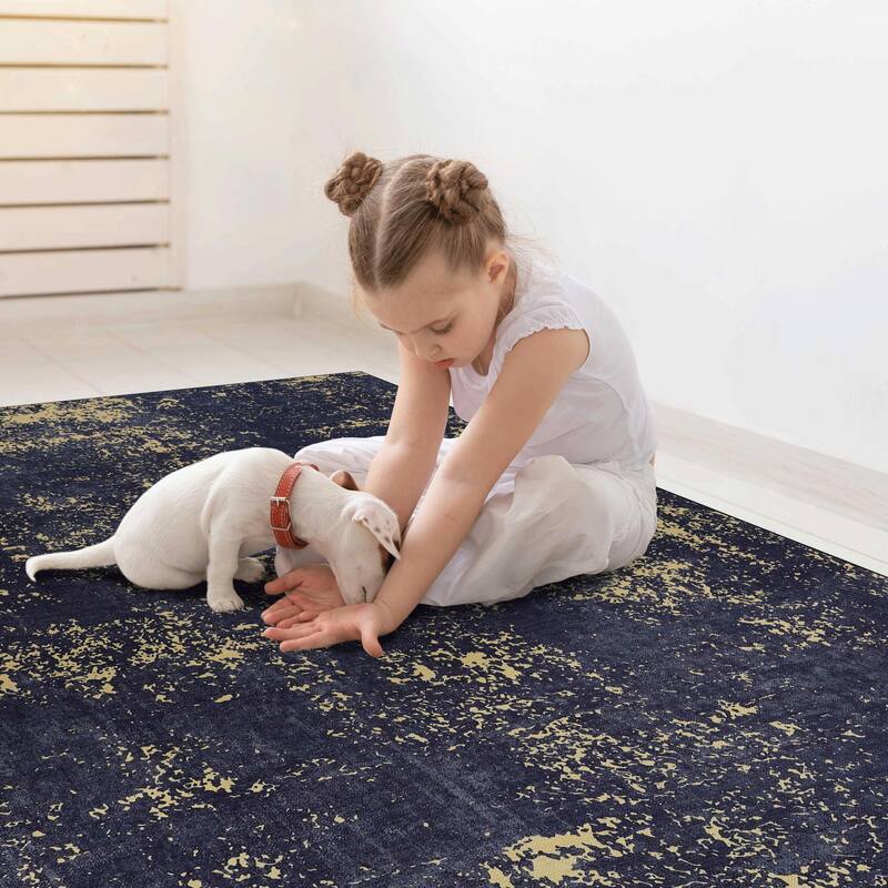 9x12 Area Rug for Dining Room,Washable Rug,Low-Pile,Non-Slip,Non-Shedding,Foldable,Area Rugs for Living Room,Bedroom
