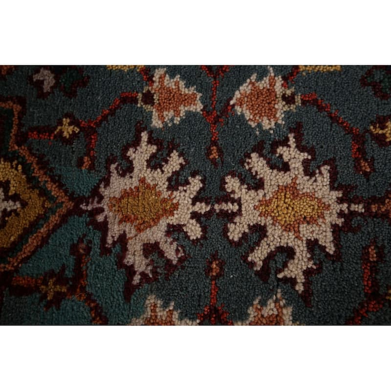 Geometric Heriz Serapi Oriental Accent Rug Hand-Knotted Wool Carpet - 2'7"x 6'0"