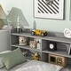 preview thumbnail 13 of 33, Minimalistic Pine Wood Platform Bed Frame Twin/ Full Size Platform Bed Frame with Side Bookcase and 2 Storage Drawers
