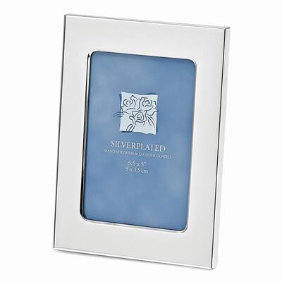 Curata Silver-Plated Lacquer-Coated Classic 3.5x5 Photo Frame