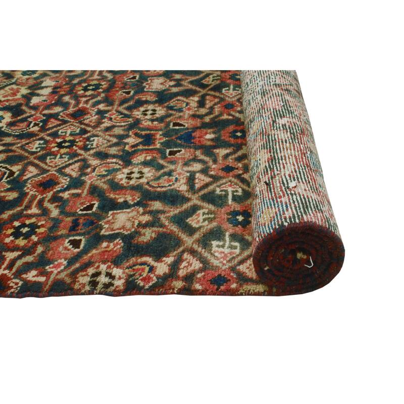 Fine Vintage Distressed Aristoc Navy/Beige Runner - 2'5" x 9'1"
