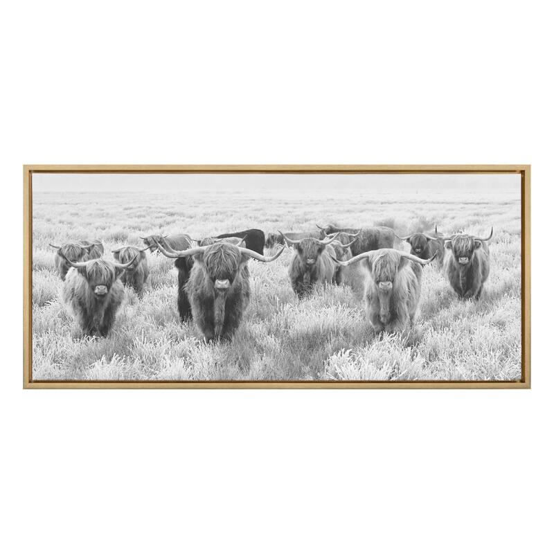 Kate and Laurel Sylvie Cow Herd Canvas by The Creative Bunch Studio