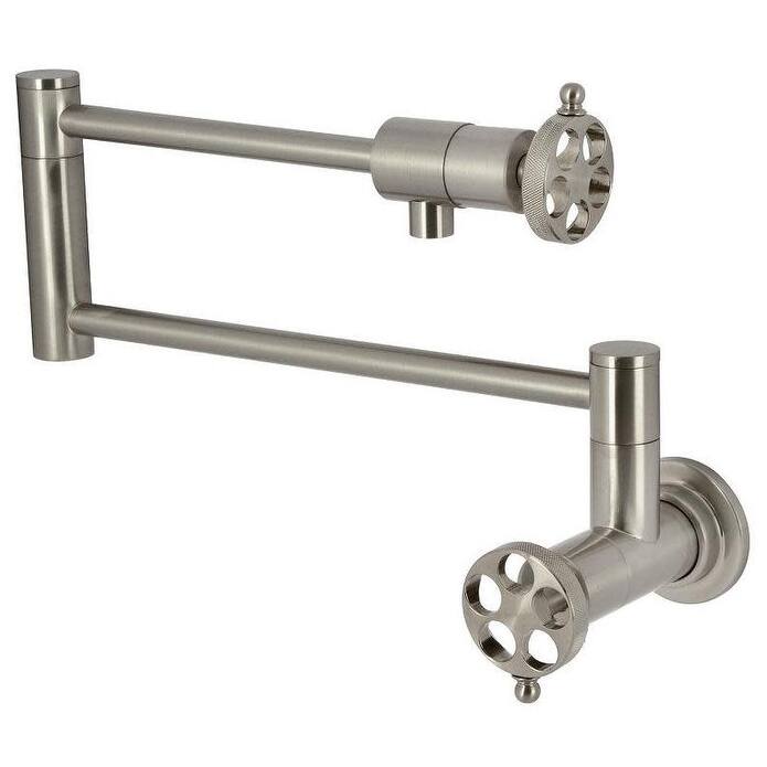 Kingston Brass KS410.RKZ Wendell 4 GPM Wall Mounted Single Hole Pot - Brushed Nickel