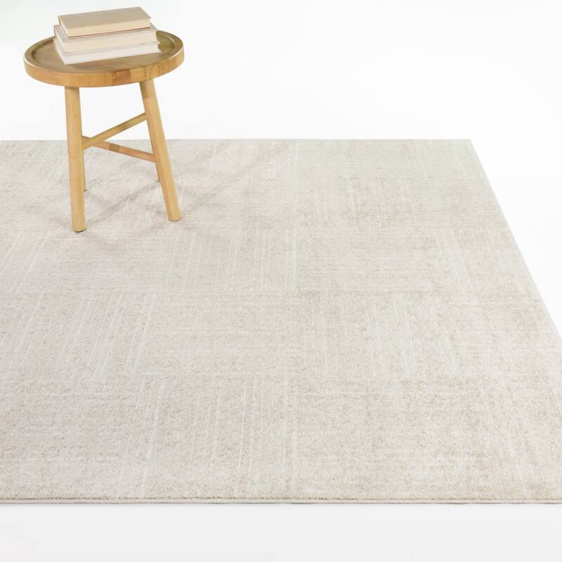 Guarini Modern Textured Area Rug - Taupe - 7'10" x 10'