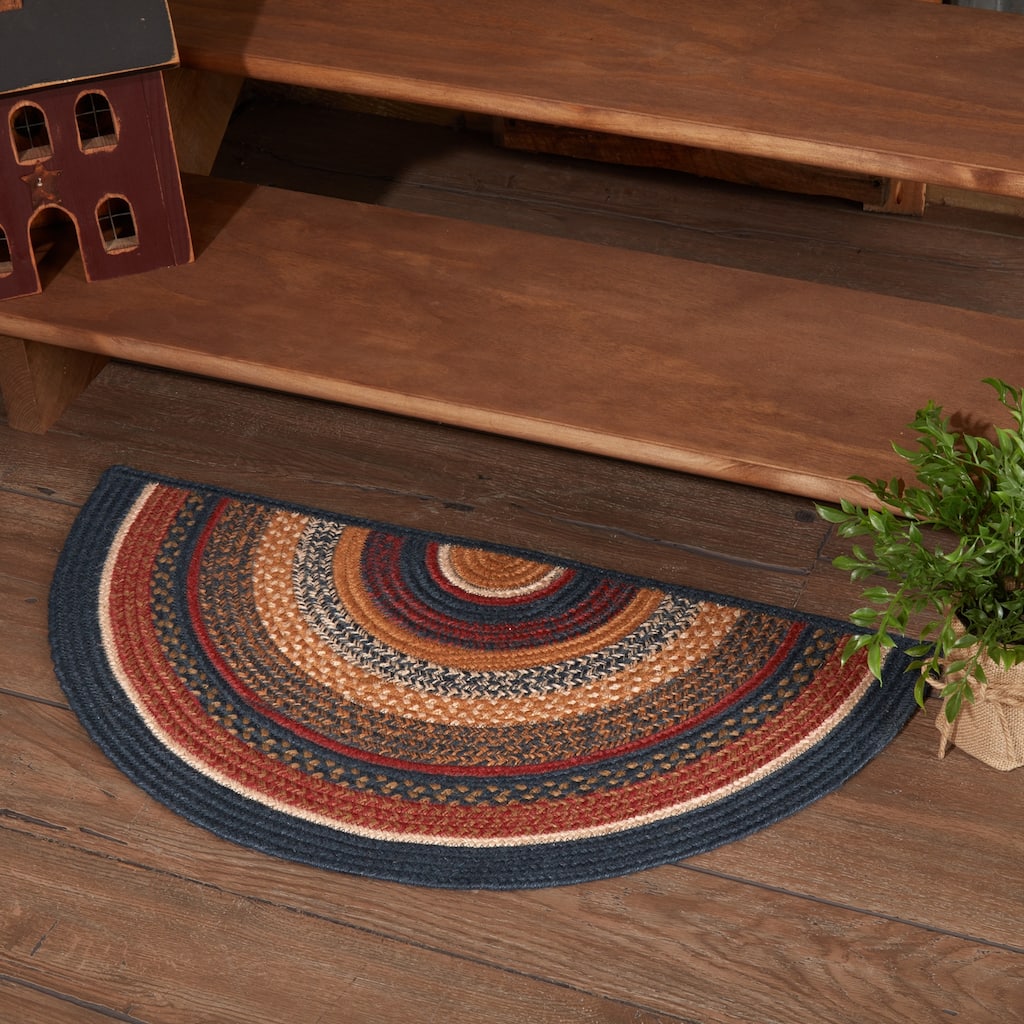 Stratton Jute Rug Half Circle w/ Pad 16.5x33 - 16.5" x 33"