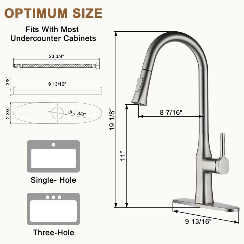 Single-Handle Pull-Out Sprayer Kitchen Faucet