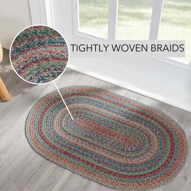 Multi Jute Rug Oval w/ Pad 24x36