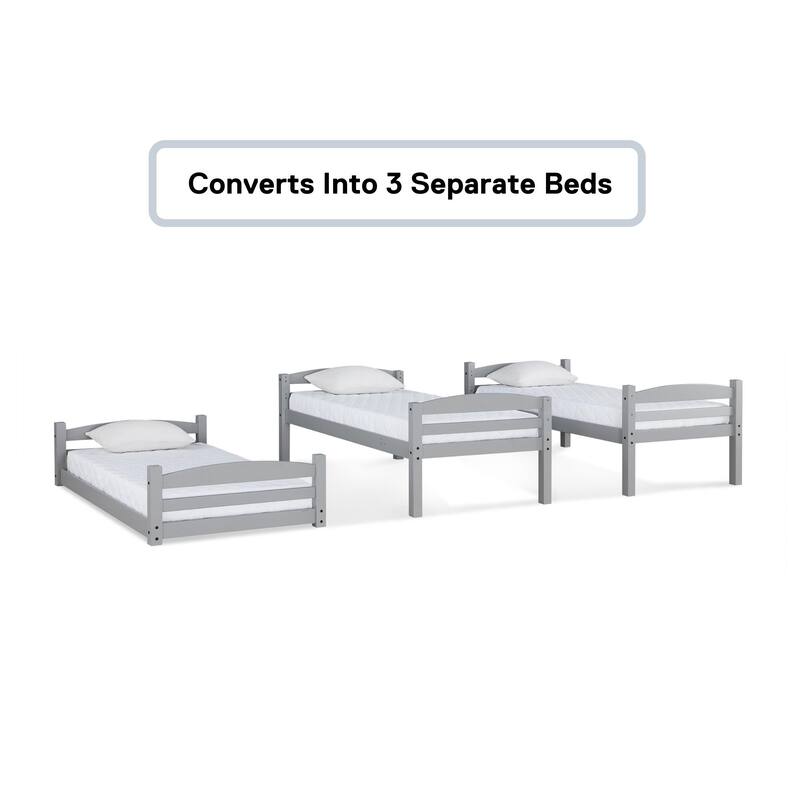 Avenue Greene Nola Solid Wood Triple Floor Bunk Bed