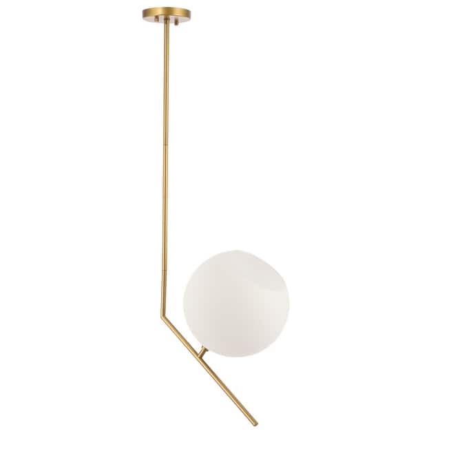 Bastina 10-Inch 1-UpLight Frosted Glass Pendant