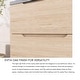 preview thumbnail 41 of 57, Floating Bathroom Vanity in Evita Oak with Integrated Quartz Sand Top