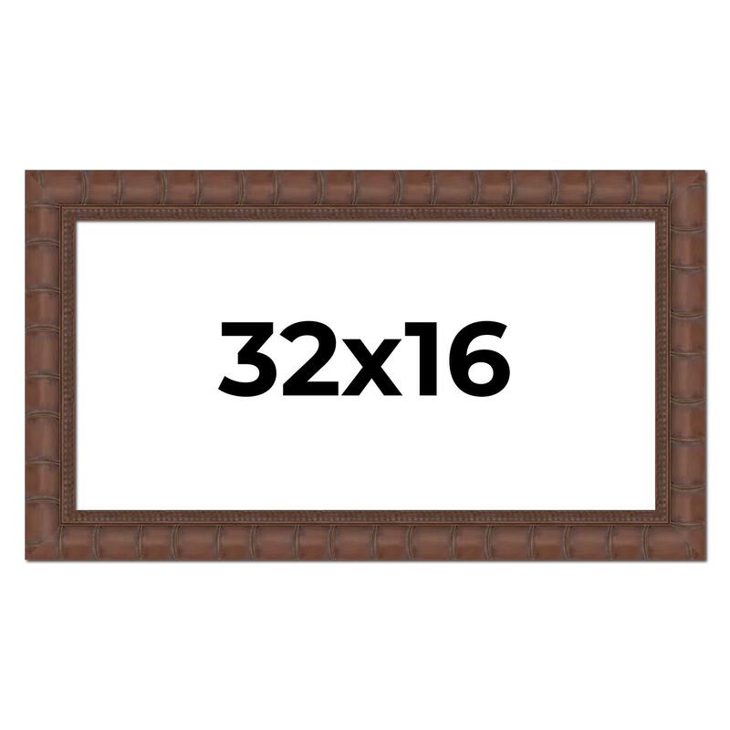 32x16 Frame Pewter Solid Wood Picture Frame Width 1.625 Inches | Interior Frame Depth 0.6875 Inches