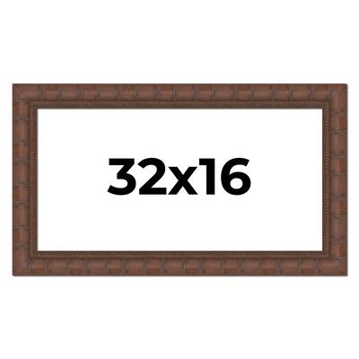 32x16 Frame Pewter Solid Wood Picture Frame Width 1.625 Inches | Interior Frame Depth 0.6875 Inches