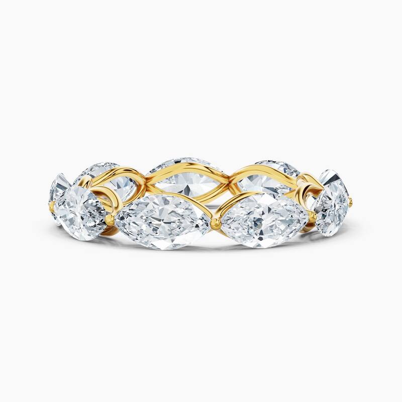 Auriya 14k Gold Marquise East-West Lab Grown Diamond Eternity Band 1.50 - 6.00 ct. tw. (F-G, VS) - 4.50 ct. wt. - 4 - Yellow