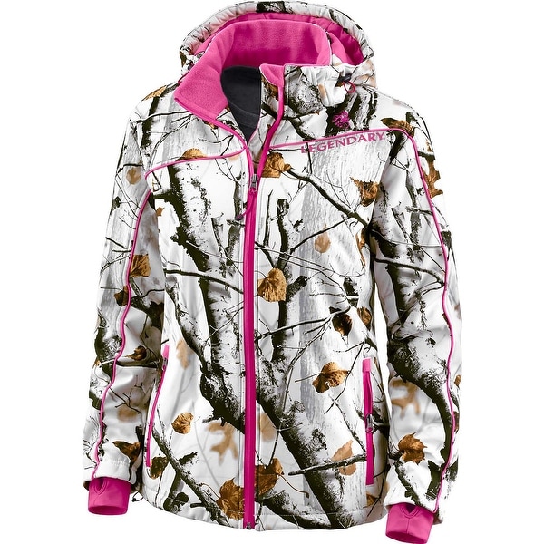 Legendary Whitetails Ladies Big Game Camo Snowdrift Softshell Jacket