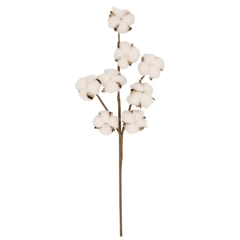 Glitzhome 72-Piece Artificial Fall Harvest Small Cotton Pick for DIY - 72-Piece