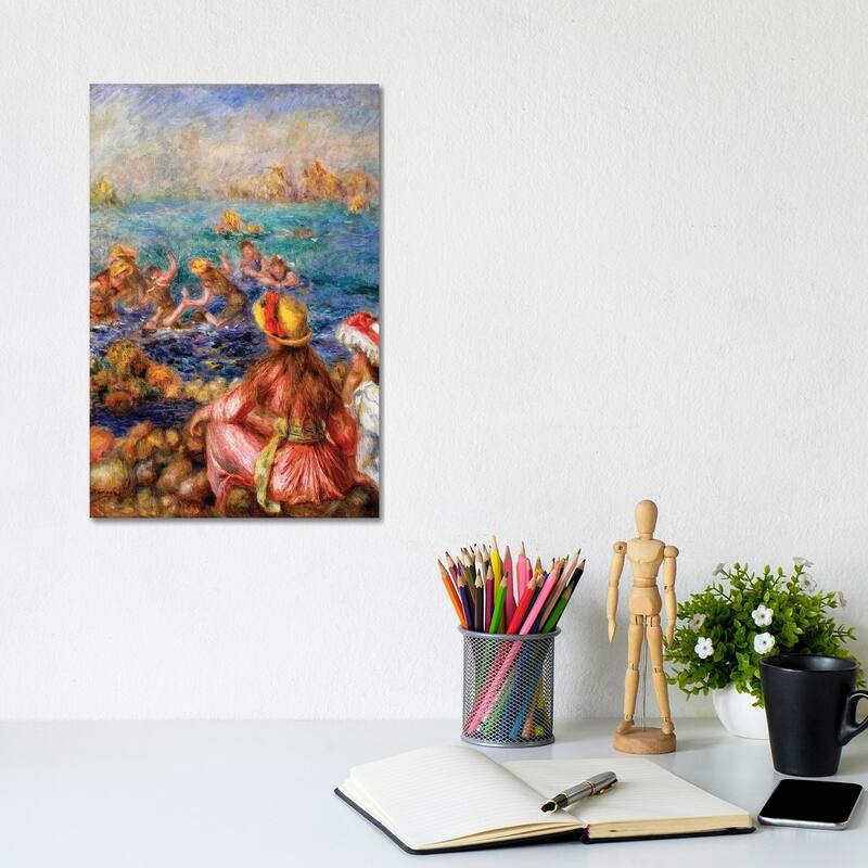 iCanvas "The Bathers, 1892 " by Pierre-Auguste Renoir Canvas Print - 12x8x0.75
