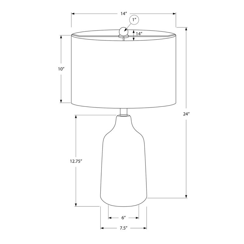 Concrete Table Lamp with Linen Shade 3 Way Switch Contemporary Design