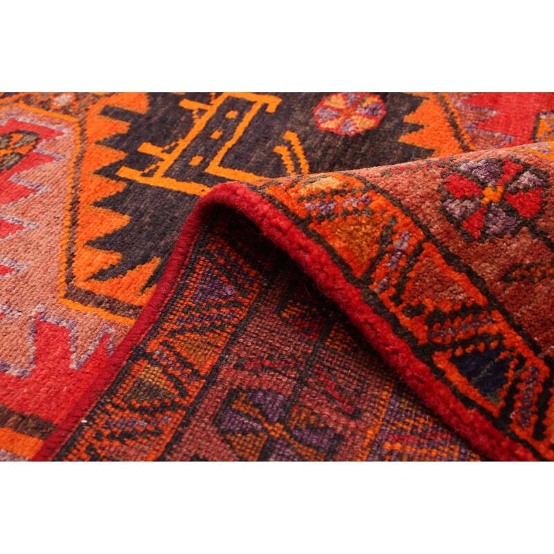 ECARPETGALLERY Hand-knotted Melis Vintage Red Wool Rug - 4'2 x 6'1