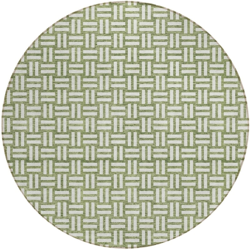 HomeRoots Geometric Transitional Rectangle Outdoor Rug