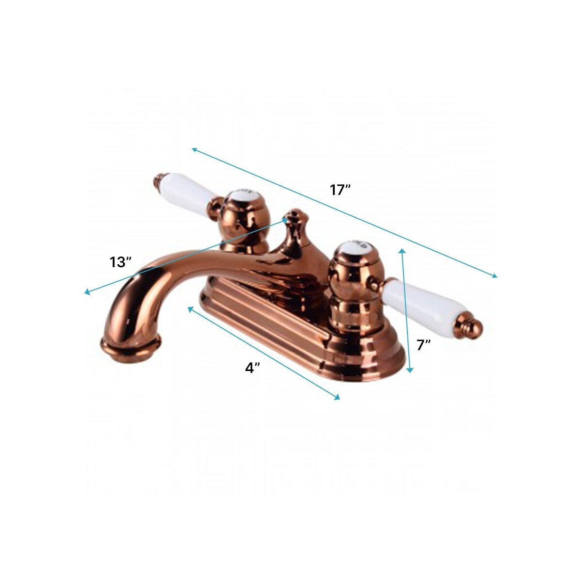 Rose Gold Brass Pop-Up Drain without Overflow Vessel Vanity Sink Bathroom Faucet 
