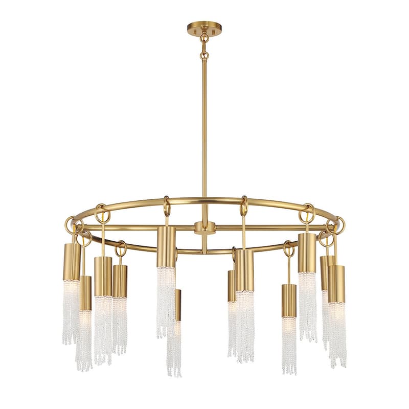 Savoy House 1-1367-12 Chelsea 12 Light 40" Wide Beaded Ring Chandelier