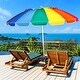 preview thumbnail 6 of 27, Gymax 8ft Beach Umbrella Outdoor Patio Garden w/ Carrying Bag Sand