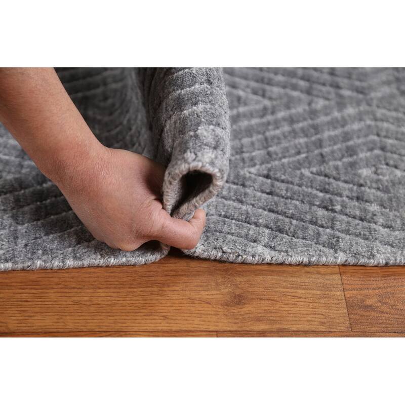 Diamond Pattern Gabbeh Contemporary Wool Area Rug Handmade - 5'4" x 7'7"