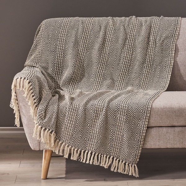Dermody Boho Fabric Throw Blanket by Christopher Knight Home. Opens flyout.