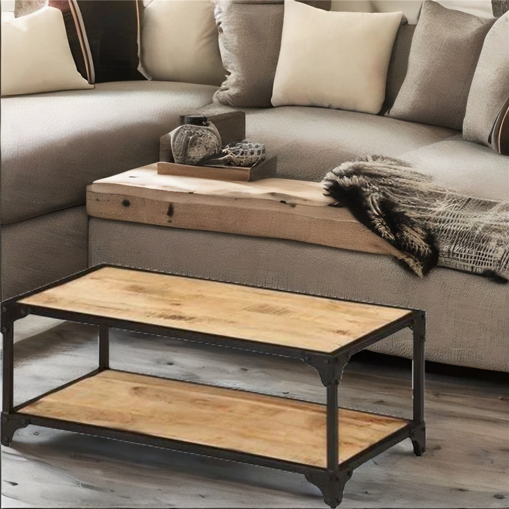 Vintage solid sales wood coffee table